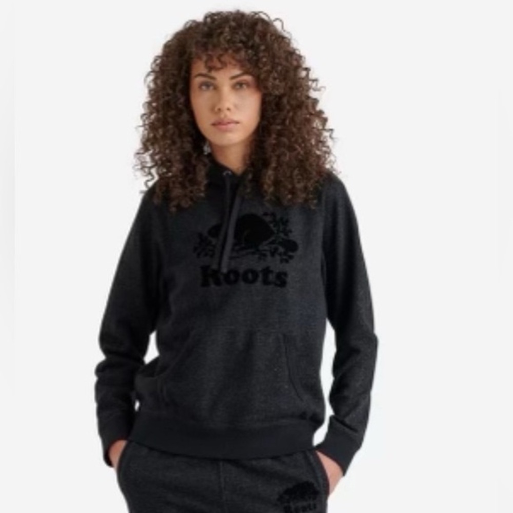 Roots Organic Original Kanga Hoodie  Black Pepper